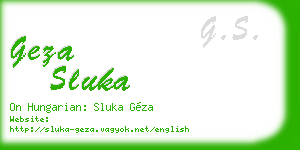 geza sluka business card